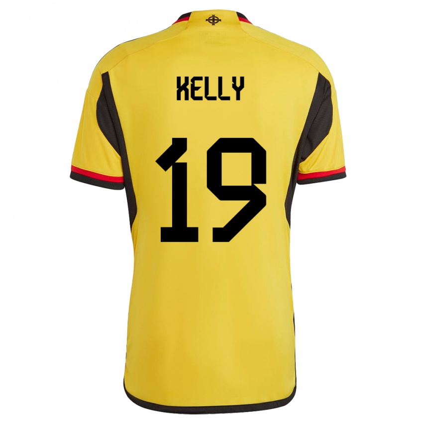 Hombre Camiseta Irlanda Del Norte Oscar Kelly #19 Blanco 2ª Equipación 24-26 La Camisa México