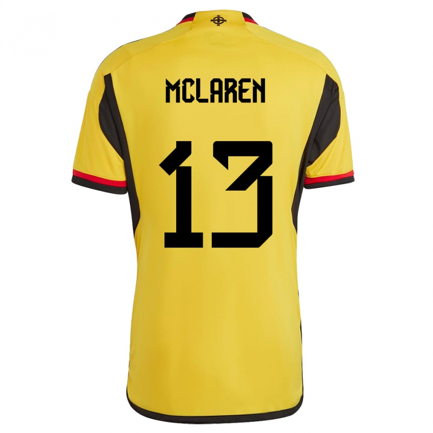 Hombre Camiseta Irlanda Del Norte Rachel Mclaren #13 Blanco 2ª Equipación 24-26 La Camisa México