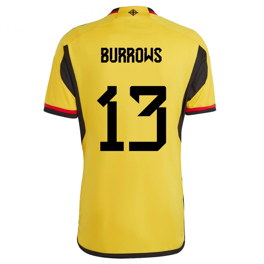 Hombre Camiseta Irlanda Del Norte Kelsie Burrows #13 Blanco 2ª Equipación 24-26 La Camisa México