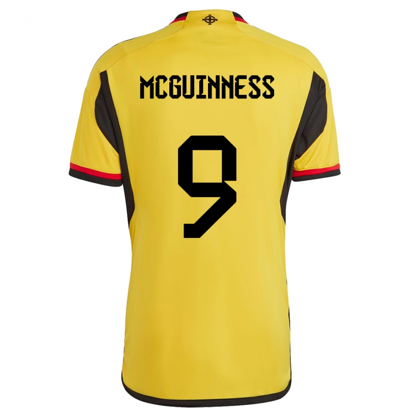 Hombre Camiseta Irlanda Del Norte Kirsty Mcguinness #9 Blanco 2ª Equipación 24-26 La Camisa México