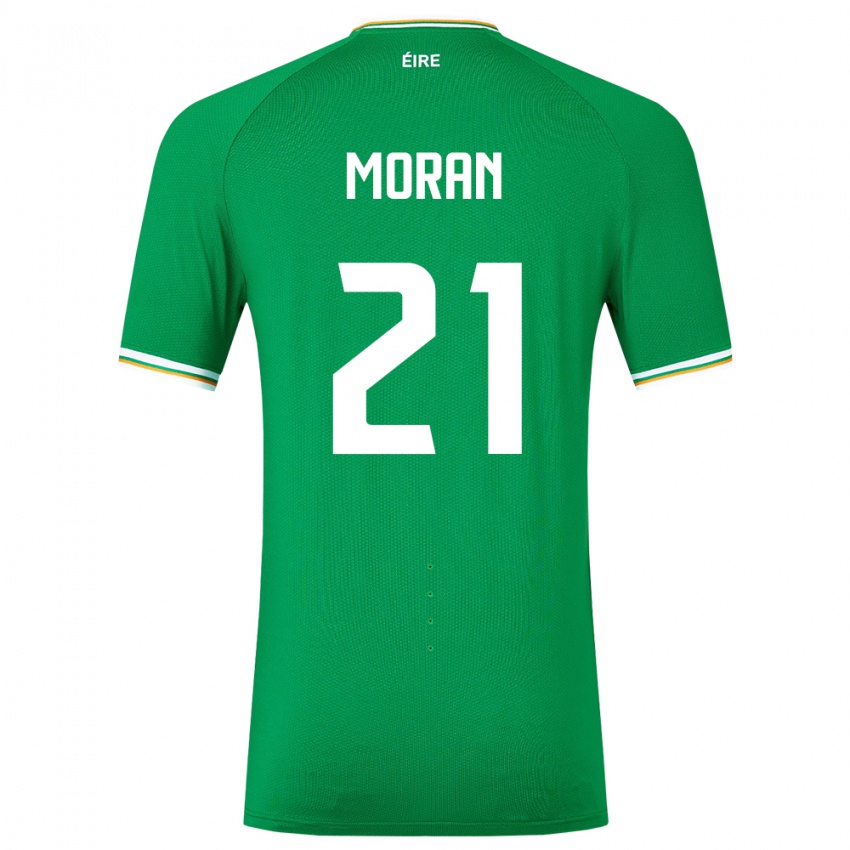 Mujer Camiseta Irlanda Andy Moran #21 Verde 1ª Equipación 24-26 La Camisa México