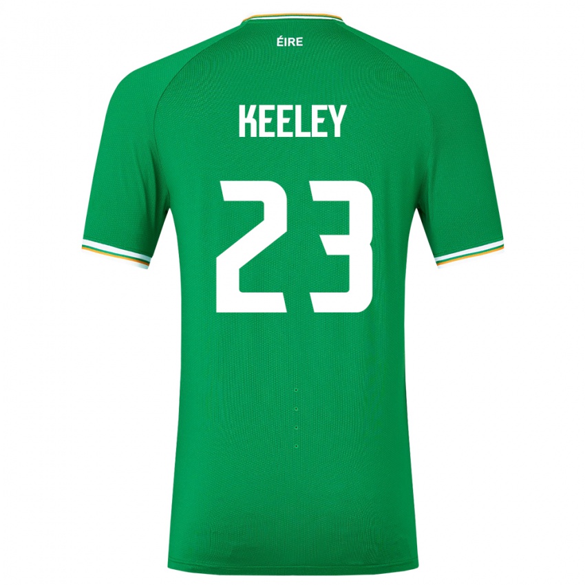 Mujer Camiseta Irlanda Josh Keeley #23 Verde 1ª Equipación 24-26 La Camisa México
