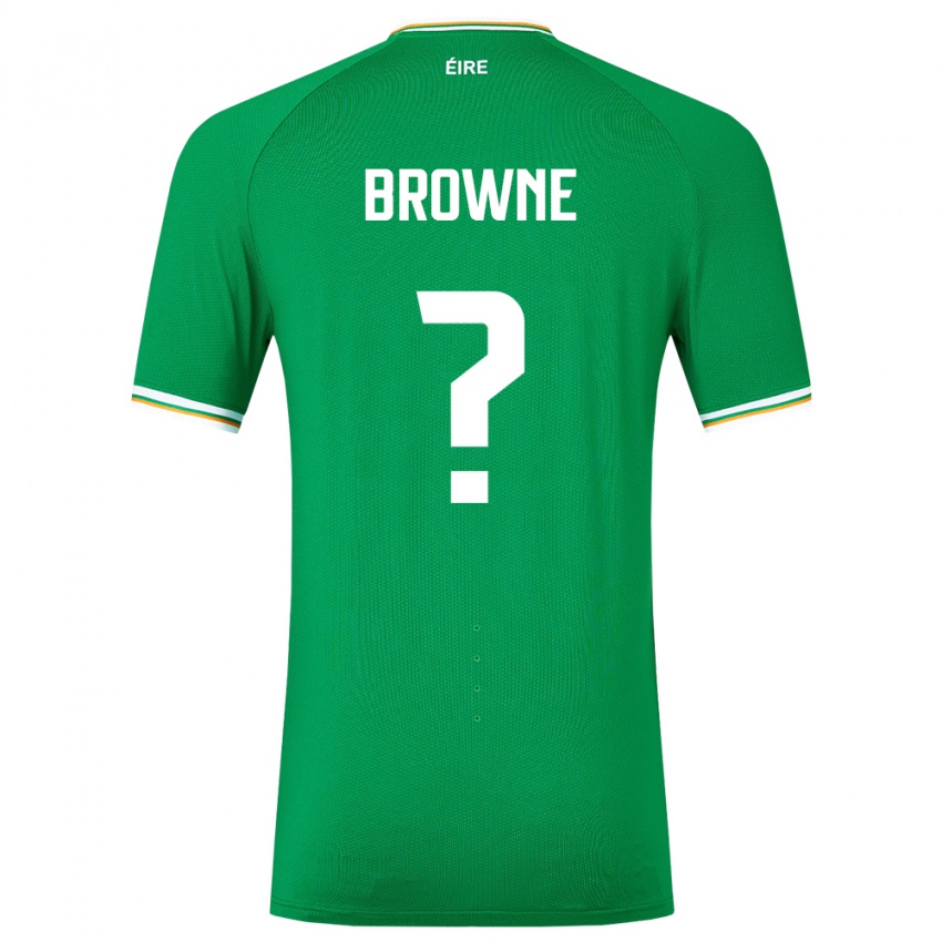 Mujer Camiseta Irlanda Luke Browne #0 Verde 1ª Equipación 24-26 La Camisa México