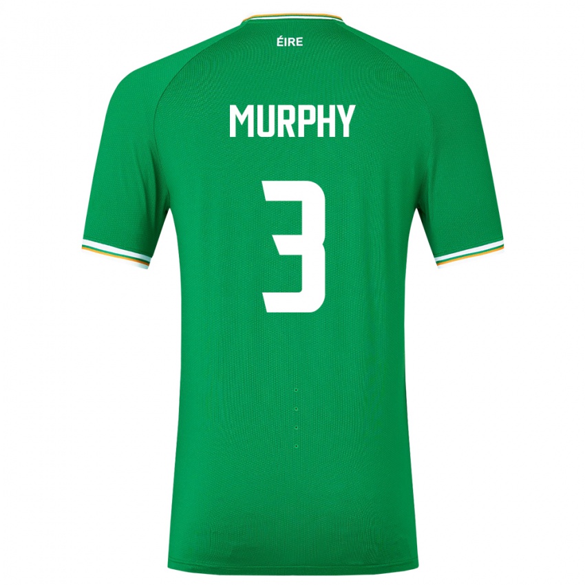 Mujer Camiseta Irlanda Alex Murphy #3 Verde 1ª Equipación 24-26 La Camisa México