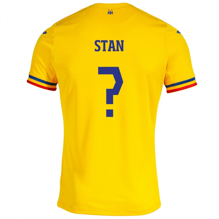 Mujer Camiseta Rumania Alexandru Stan #0 Amarillo 1ª Equipación 24-26 La Camisa México