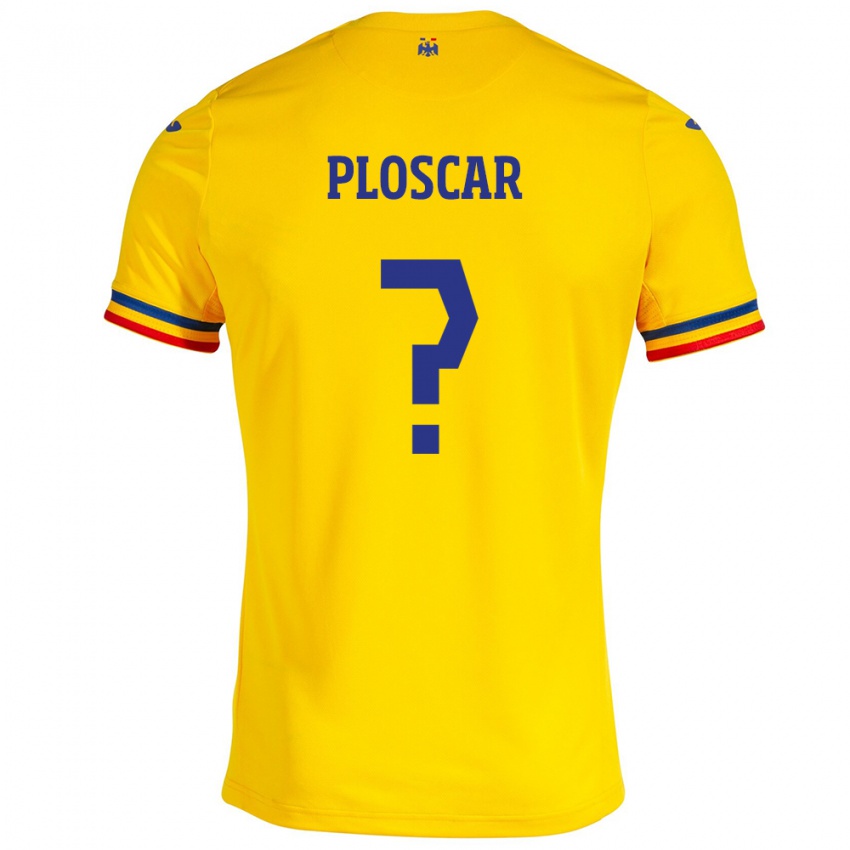 Mujer Camiseta Rumania Robert Ploscar #0 Amarillo 1ª Equipación 24-26 La Camisa México