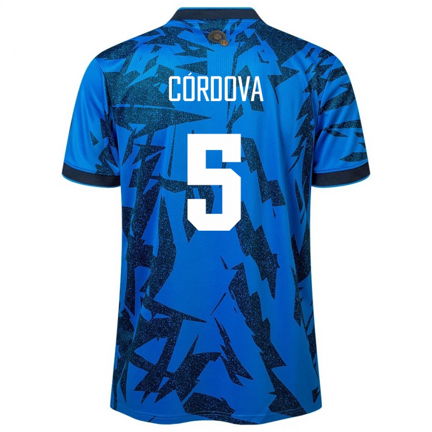 Mujer Camiseta El Salvador Edwin Córdova #5 Azul 1ª Equipación 24-26 La Camisa México