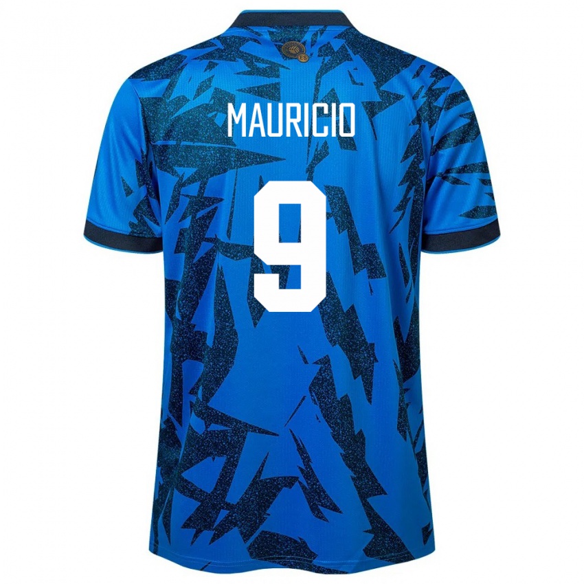 Mujer Camiseta El Salvador Emerson Mauricio #9 Azul 1ª Equipación 24-26 La Camisa México