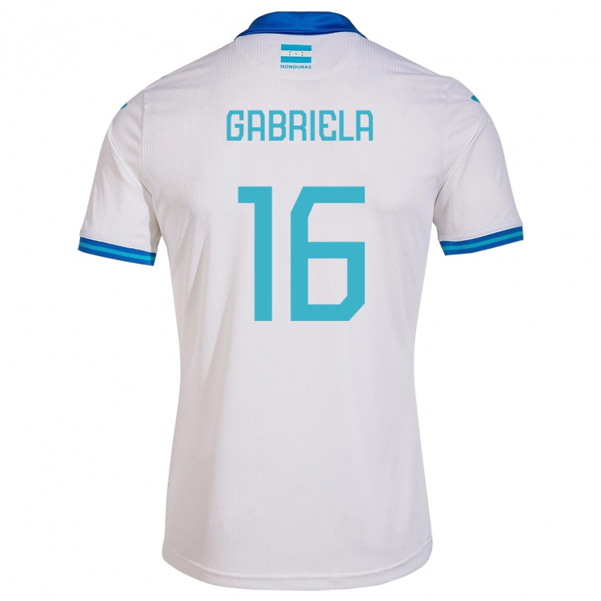 Mujer Camiseta Honduras Gabriela García #16 Blanco 1ª Equipación 24-26 La Camisa México