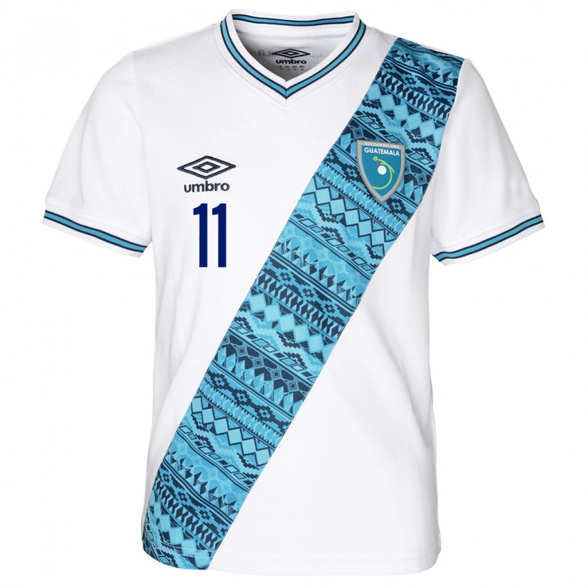 Mujer Camiseta Guatemala Savianna Gómez #11 Blanco 1ª Equipación 24-26 La Camisa México