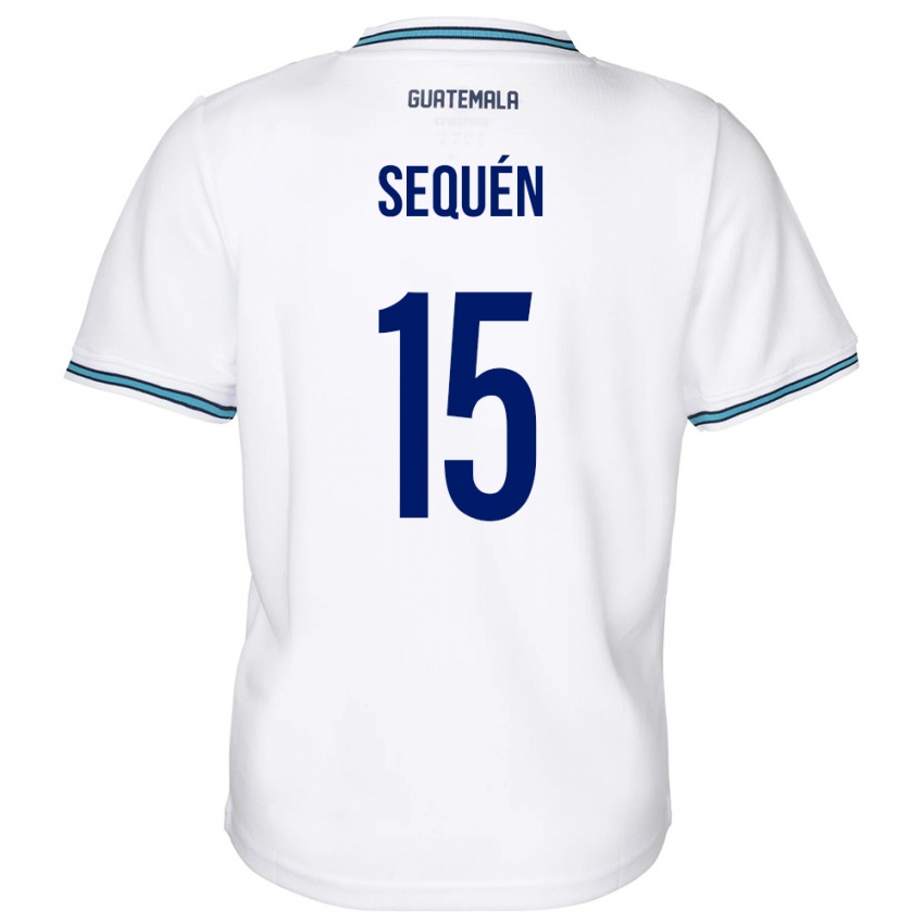 Mujer Camiseta Guatemala Marlon Sequén #15 Blanco 1ª Equipación 24-26 La Camisa México