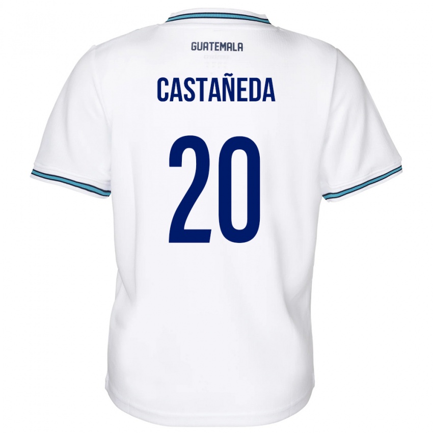 Mujer Camiseta Guatemala Brayam Castañeda #20 Blanco 1ª Equipación 24-26 La Camisa México