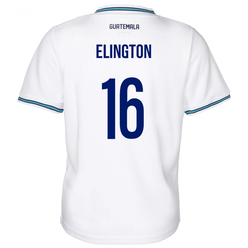 Mujer Camiseta Guatemala Elvi Elington #16 Blanco 1ª Equipación 24-26 La Camisa México
