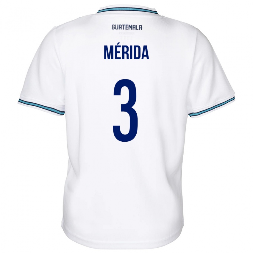 Mujer Camiseta Guatemala Daniel Mérida #3 Blanco 1ª Equipación 24-26 La Camisa México