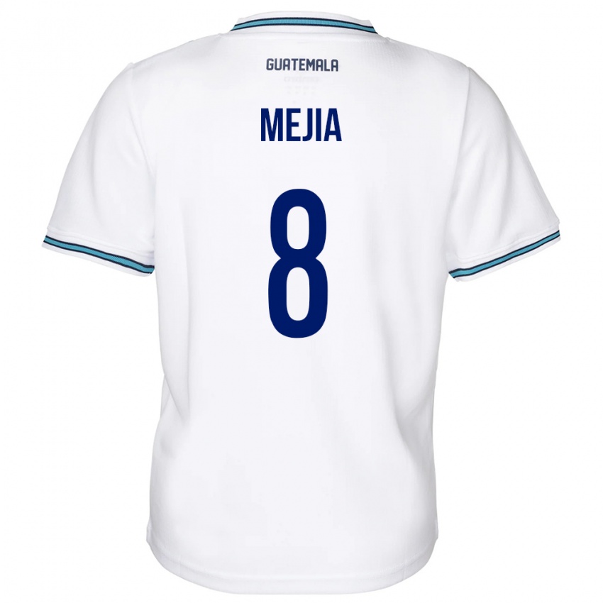 Mujer Camiseta Guatemala Robert Mejia #8 Blanco 1ª Equipación 24-26 La Camisa México