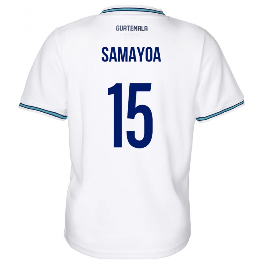 Mujer Camiseta Guatemala Giselle Samayoa #15 Blanco 1ª Equipación 24-26 La Camisa México