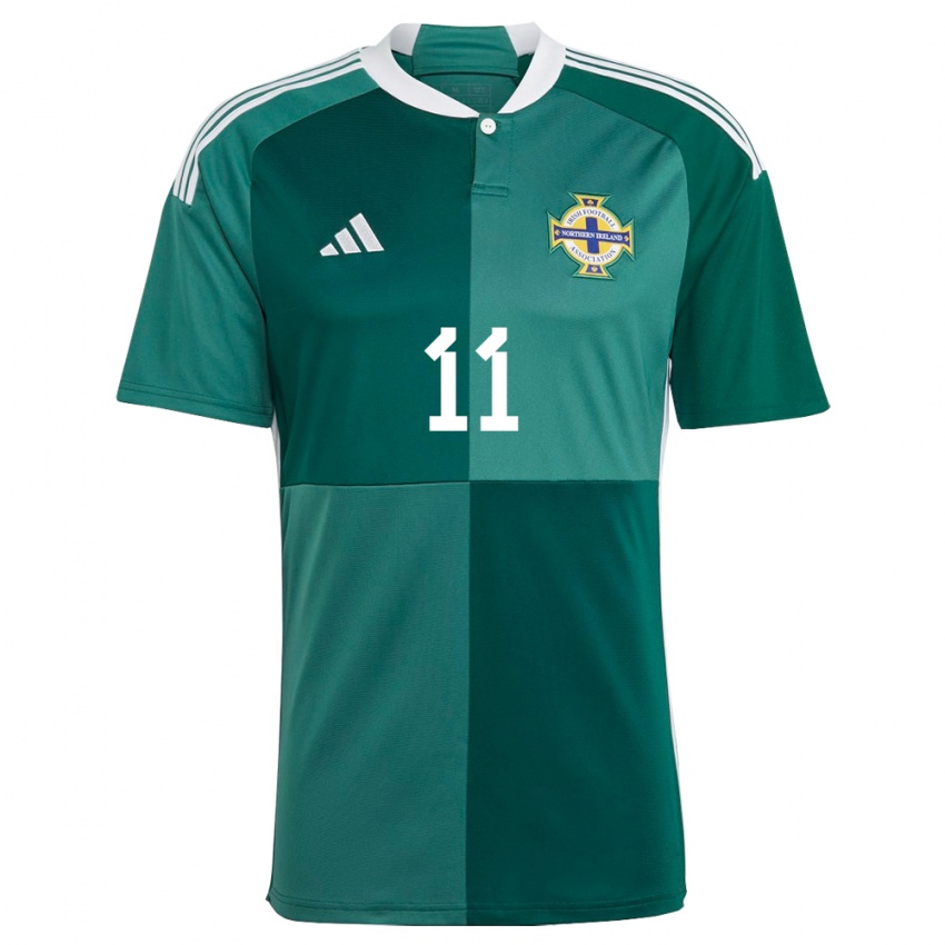 Mujer Camiseta Irlanda Del Norte Cole Brannigan #11 Verde 1ª Equipación 24-26 La Camisa México