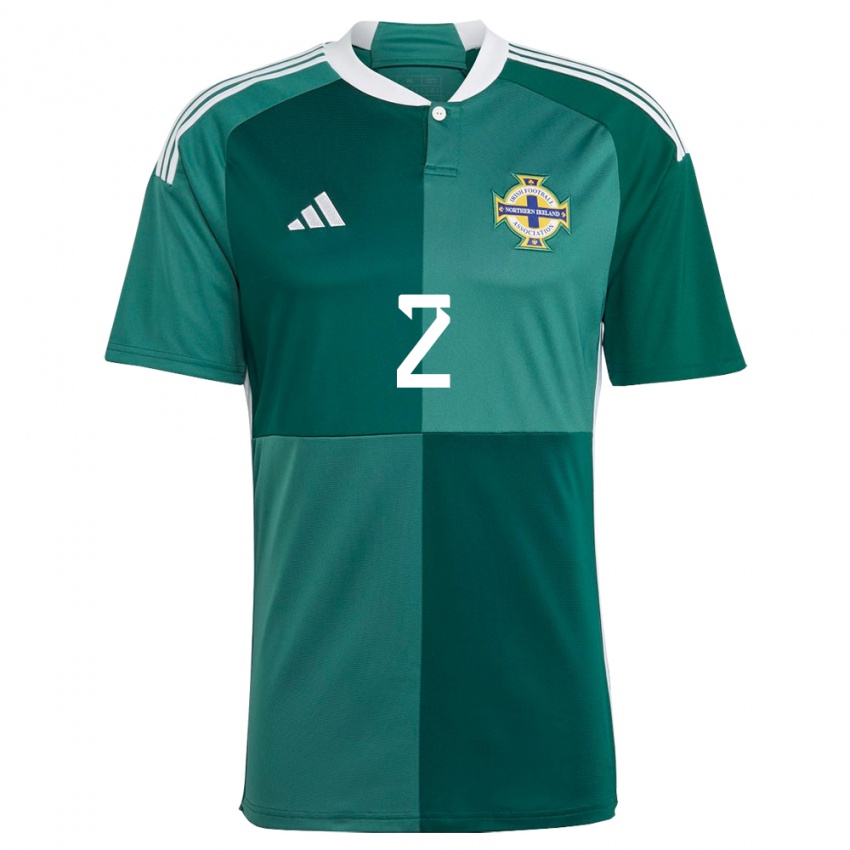 Mujer Camiseta Irlanda Del Norte Rebecca Mckenna #2 Verde 1ª Equipación 24-26 La Camisa México