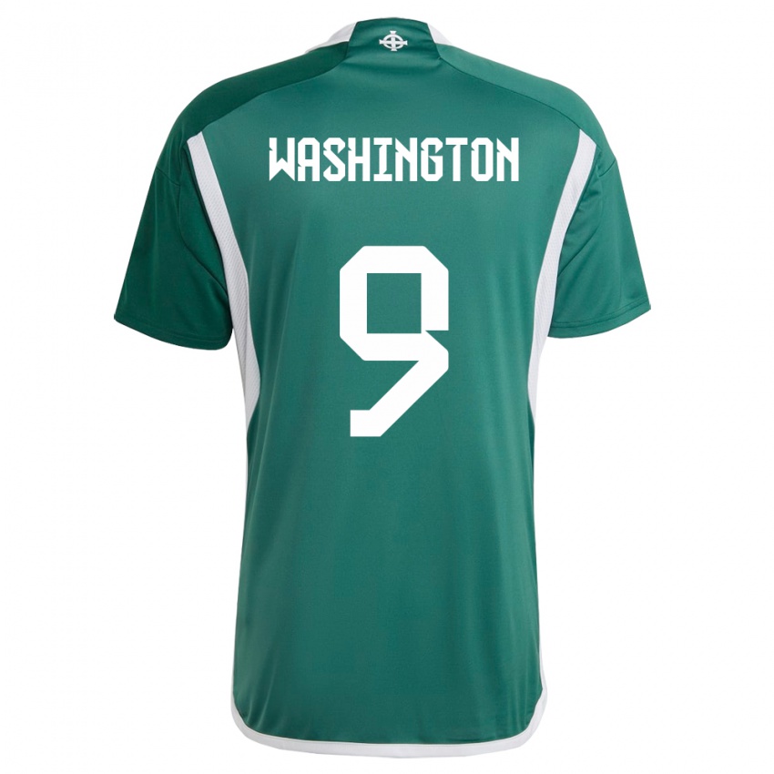 Mujer Camiseta Irlanda Del Norte Conor Washington #9 Verde 1ª Equipación 24-26 La Camisa México