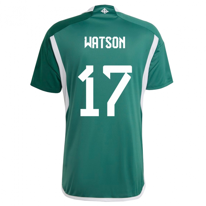 Mujer Camiseta Irlanda Del Norte Alex Watson #17 Verde 1ª Equipación 24-26 La Camisa México