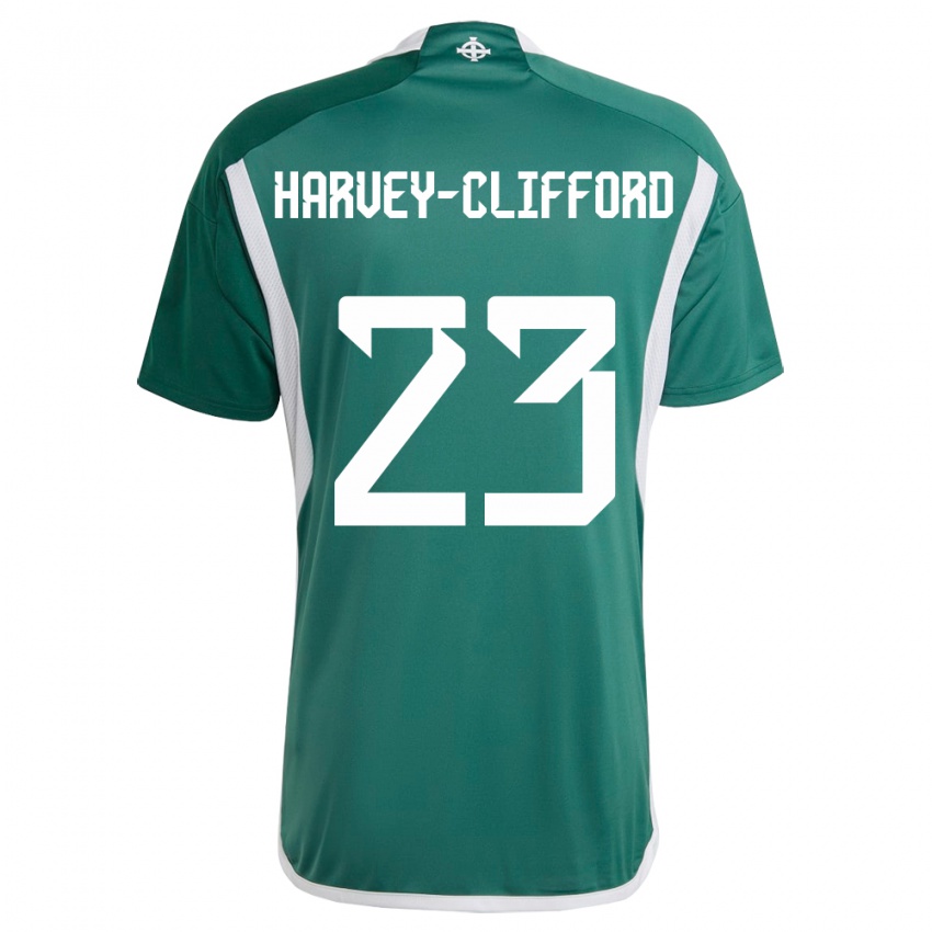 Mujer Camiseta Irlanda Del Norte Maddy Harvey-Clifford #23 Verde 1ª Equipación 24-26 La Camisa México