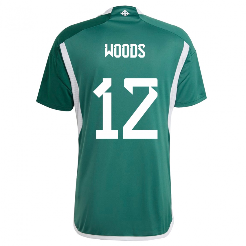 Mujer Camiseta Irlanda Del Norte Lilie Woods #12 Verde 1ª Equipación 24-26 La Camisa México