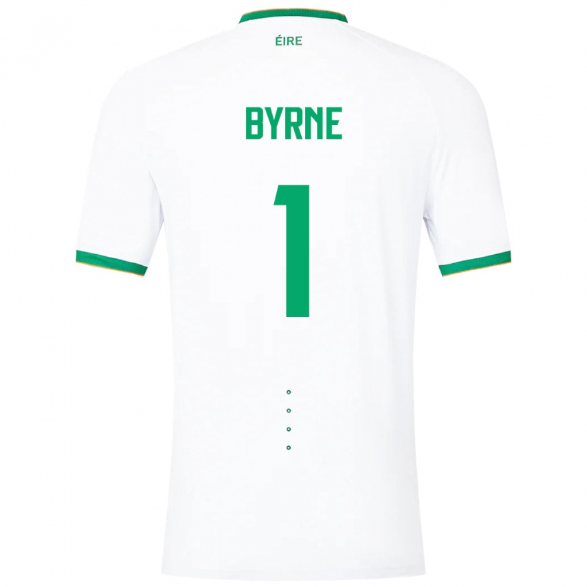 Mujer Camiseta Irlanda Reece Byrne #1 Blanco 2ª Equipación 24-26 La Camisa México