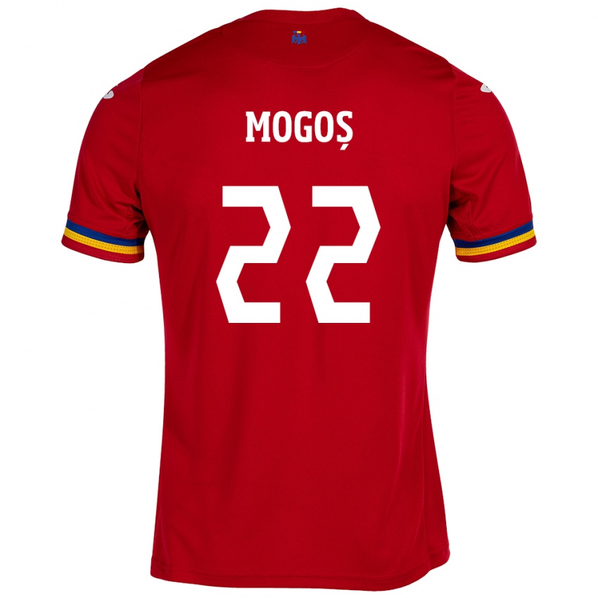 Mujer Camiseta Rumania Vasile Mogoș #22 Rojo 2ª Equipación 24-26 La Camisa México