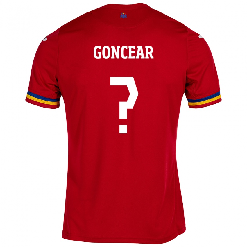 Mujer Camiseta Rumania Alexandru Goncear #0 Rojo 2ª Equipación 24-26 La Camisa México