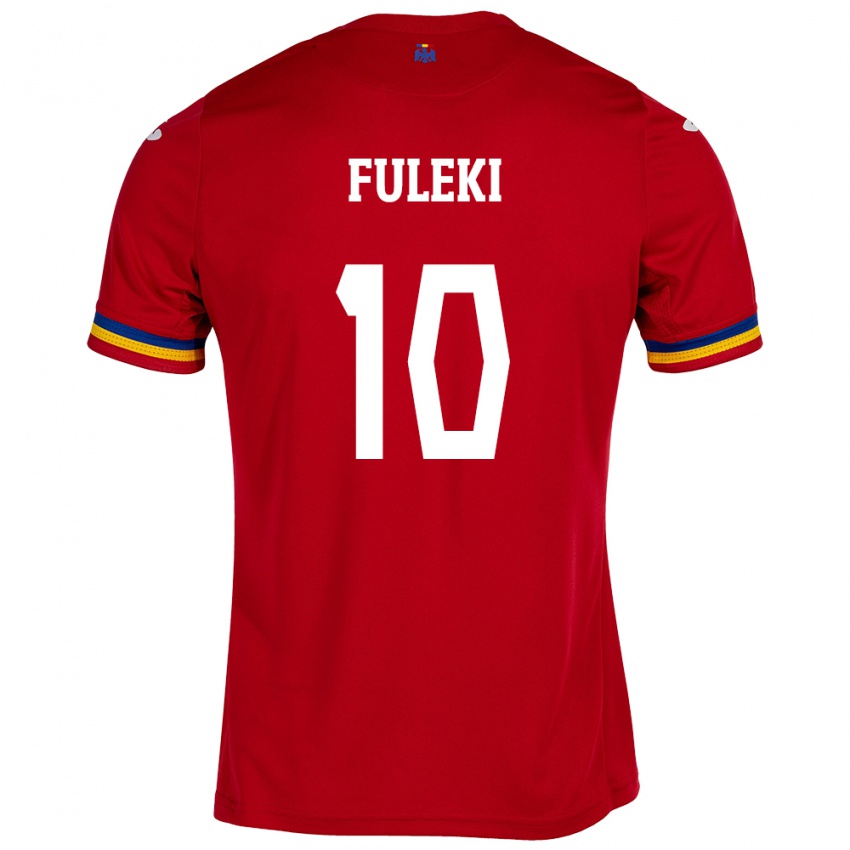 Mujer Camiseta Rumania Samuel Fuleki #10 Rojo 2ª Equipación 24-26 La Camisa México