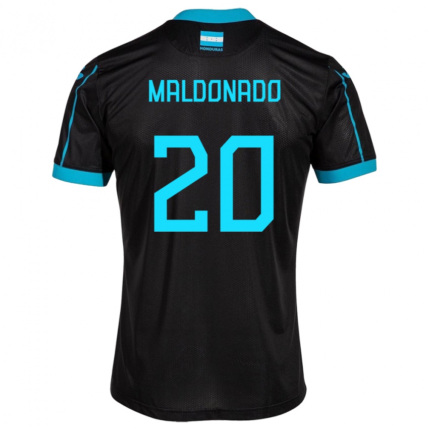 Mujer Camiseta Honduras Alessandro Maldonado #20 Negro 2ª Equipación 24-26 La Camisa México
