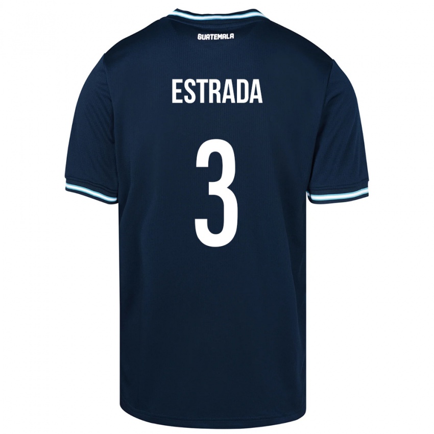 Mujer Camiseta Guatemala Carlos Estrada #3 Azul 2ª Equipación 24-26 La Camisa México