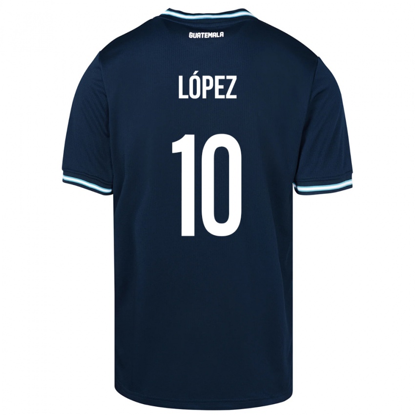 Mujer Camiseta Guatemala Antonio López #10 Azul 2ª Equipación 24-26 La Camisa México