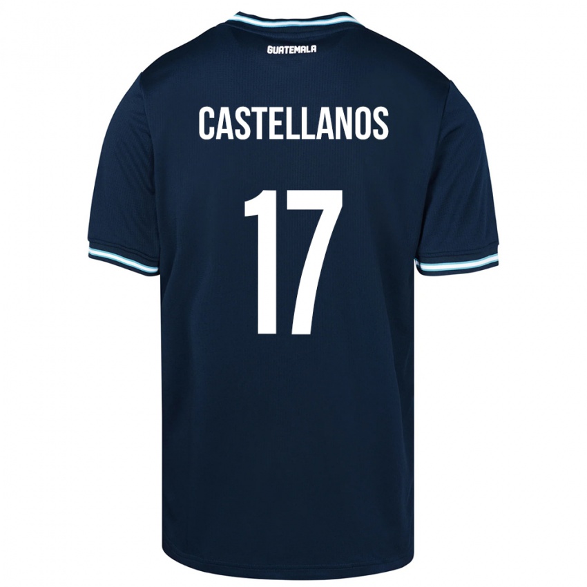 Mujer Camiseta Guatemala Óscar Castellanos #17 Azul 2ª Equipación 24-26 La Camisa México