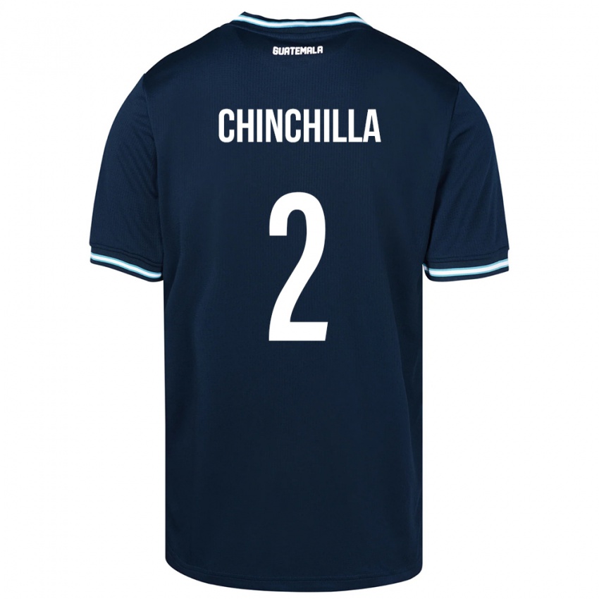 Mujer Camiseta Guatemala Nicolás Chinchilla #2 Azul 2ª Equipación 24-26 La Camisa México