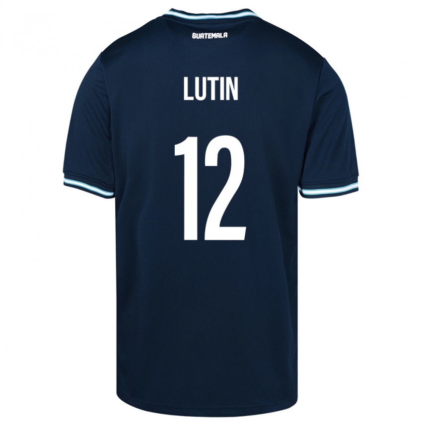 Mujer Camiseta Guatemala John Lutin #12 Azul 2ª Equipación 24-26 La Camisa México