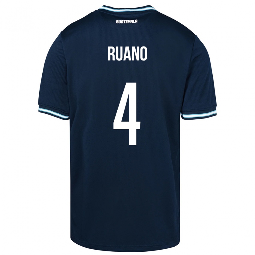 Mujer Camiseta Guatemala Michelle Ruano #4 Azul 2ª Equipación 24-26 La Camisa México