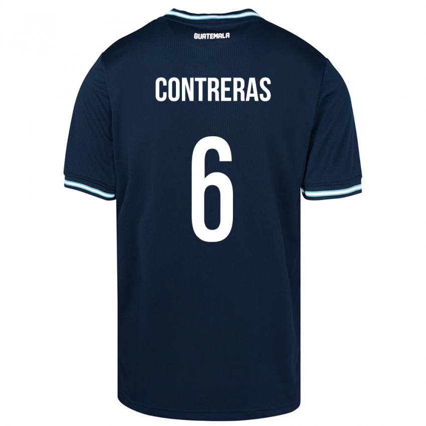 Mujer Camiseta Guatemala María Contreras #6 Azul 2ª Equipación 24-26 La Camisa México