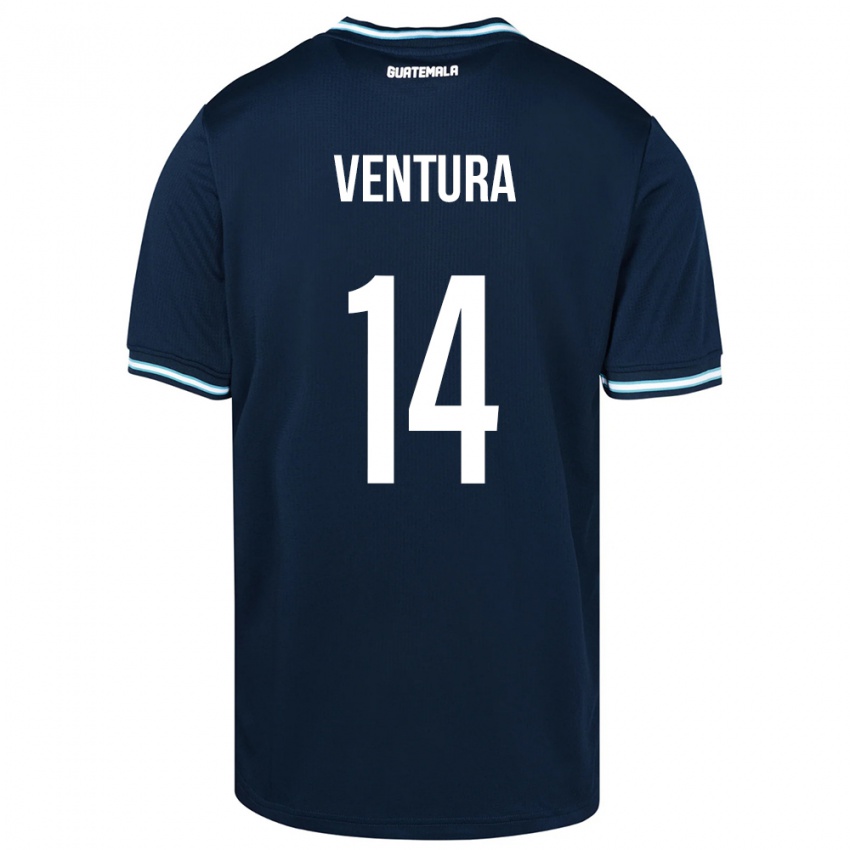Mujer Camiseta Guatemala Madelyn Ventura #14 Azul 2ª Equipación 24-26 La Camisa México