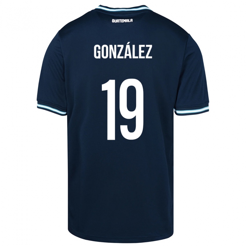 Mujer Camiseta Guatemala Karen González #19 Azul 2ª Equipación 24-26 La Camisa México