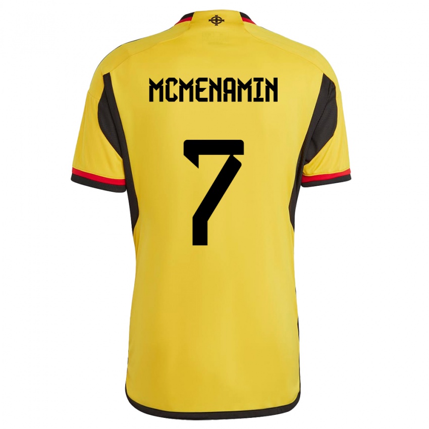 Mujer Camiseta Irlanda Del Norte Conor Mcmenamin #7 Blanco 2ª Equipación 24-26 La Camisa México