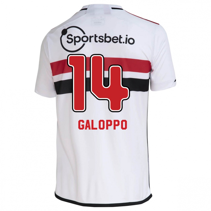 Niño Camiseta Giuliano Galoppo #14 Blanco 1ª Equipación 2023/24 La Camisa México