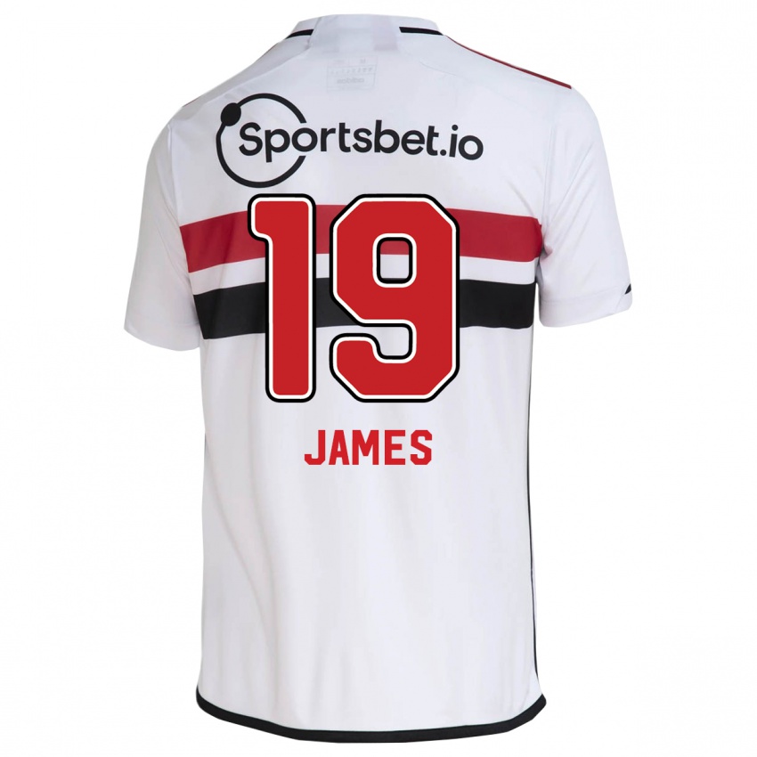Niño Camiseta James Rodríguez #19 Blanco 1ª Equipación 2023/24 La Camisa México