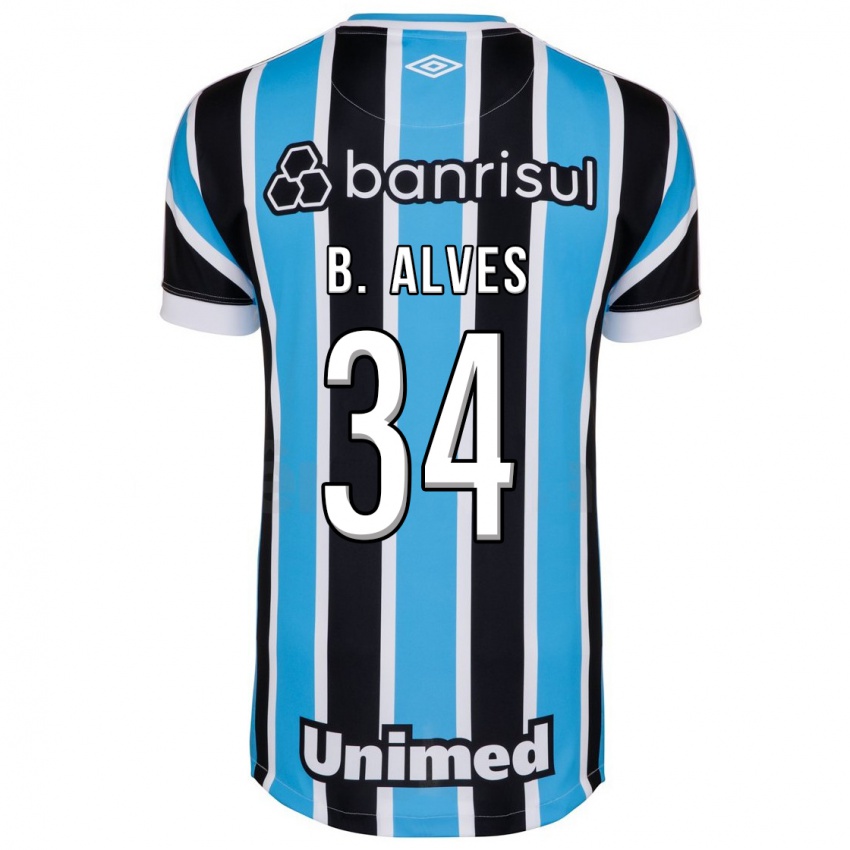 Niño Camiseta Bruno Alves #34 Azul 1ª Equipación 2023/24 La Camisa México