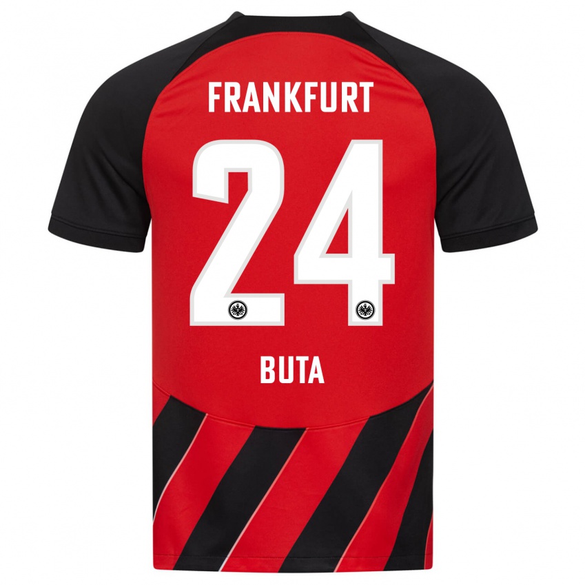 Niño Camiseta Aurélio Buta #24 Negro Rojo 1ª Equipación 2023/24 La Camisa México