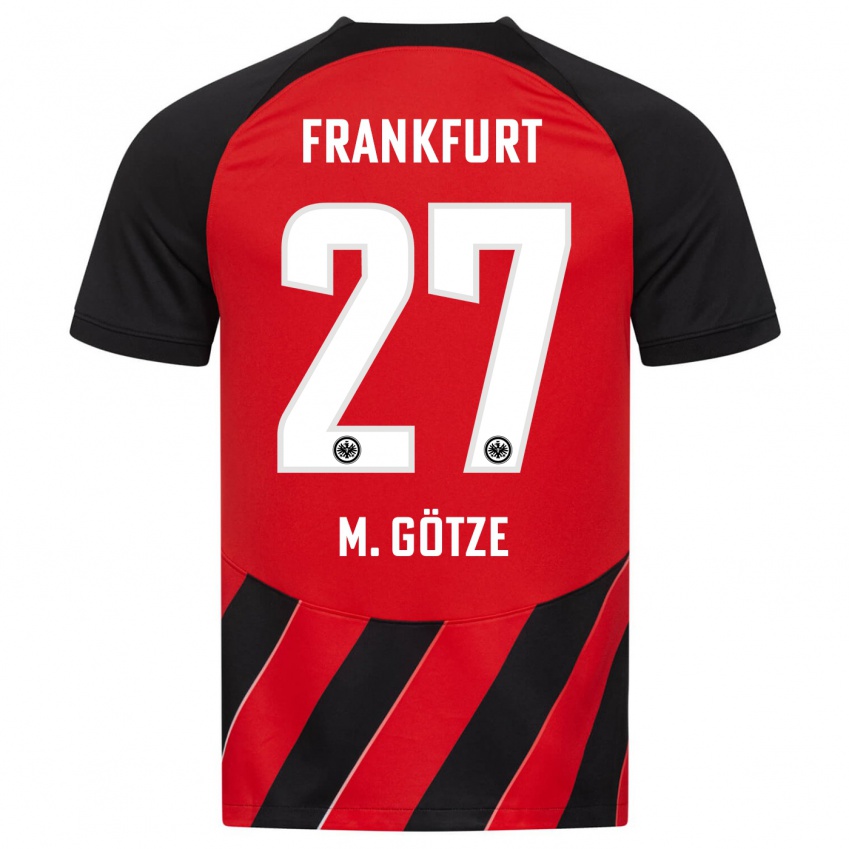 Niño Camiseta Mario Götze #27 Negro Rojo 1ª Equipación 2023/24 La Camisa México