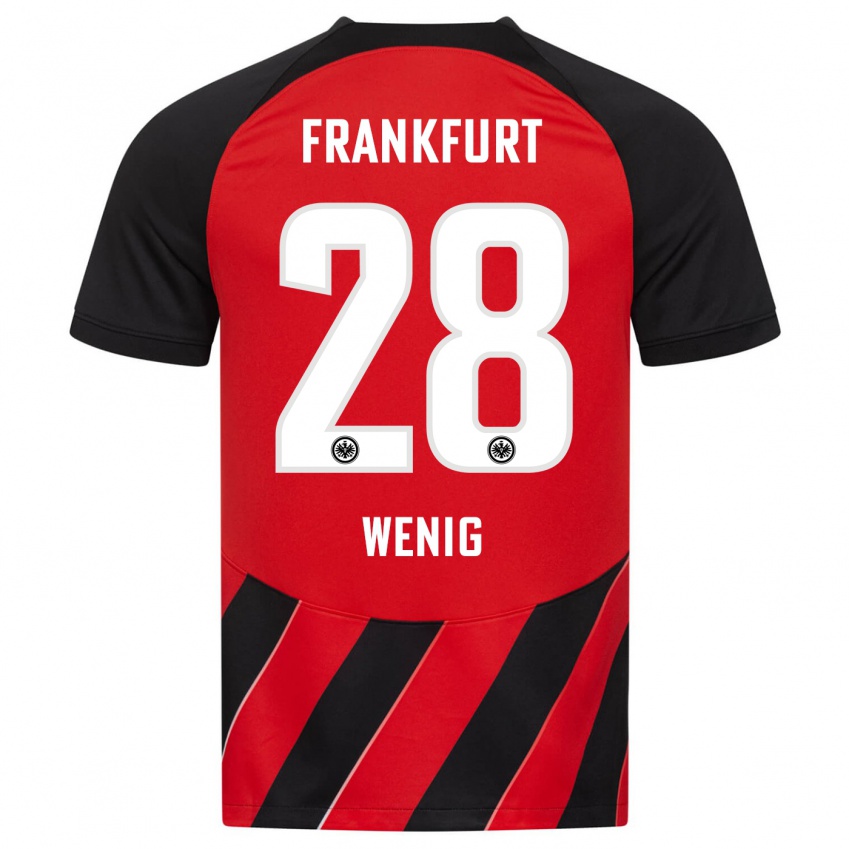 Niño Camiseta Marcel Wenig #28 Negro Rojo 1ª Equipación 2023/24 La Camisa México