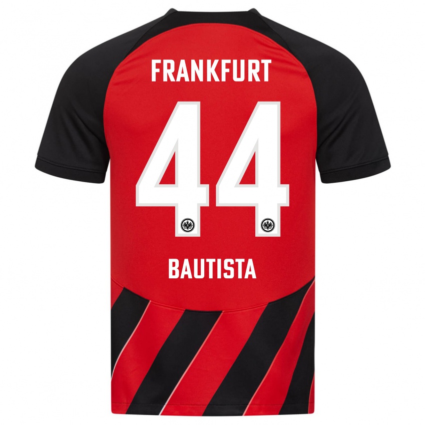 Niño Camiseta Davis Bautista #44 Negro Rojo 1ª Equipación 2023/24 La Camisa México