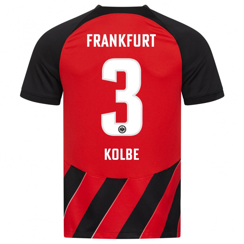 Niño Camiseta Louis Kolbe #3 Negro Rojo 1ª Equipación 2023/24 La Camisa México