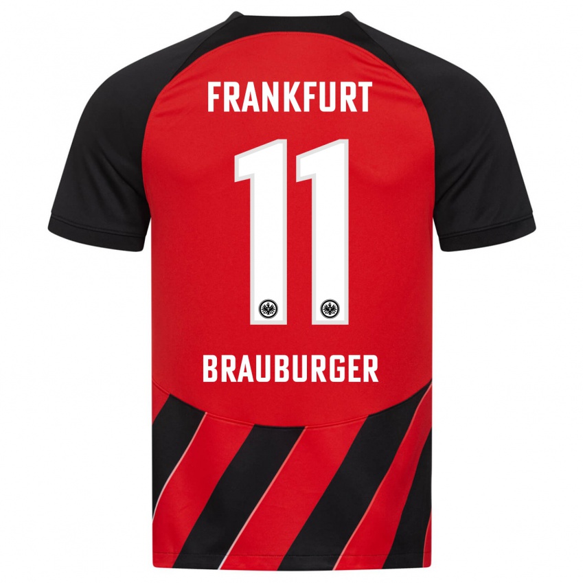 Niño Camiseta Maximilian Brauburger #11 Negro Rojo 1ª Equipación 2023/24 La Camisa México